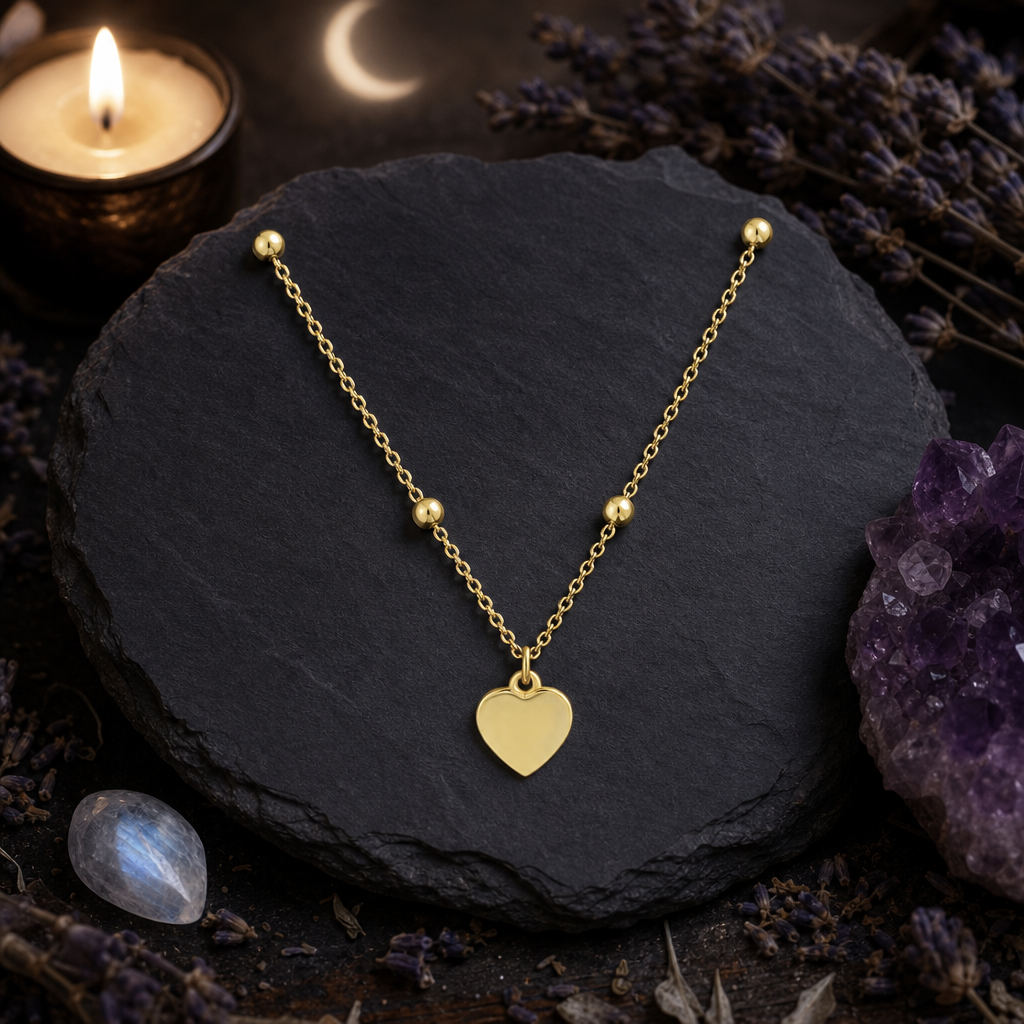 Small heart pendant necklace silver dainty heart necklace