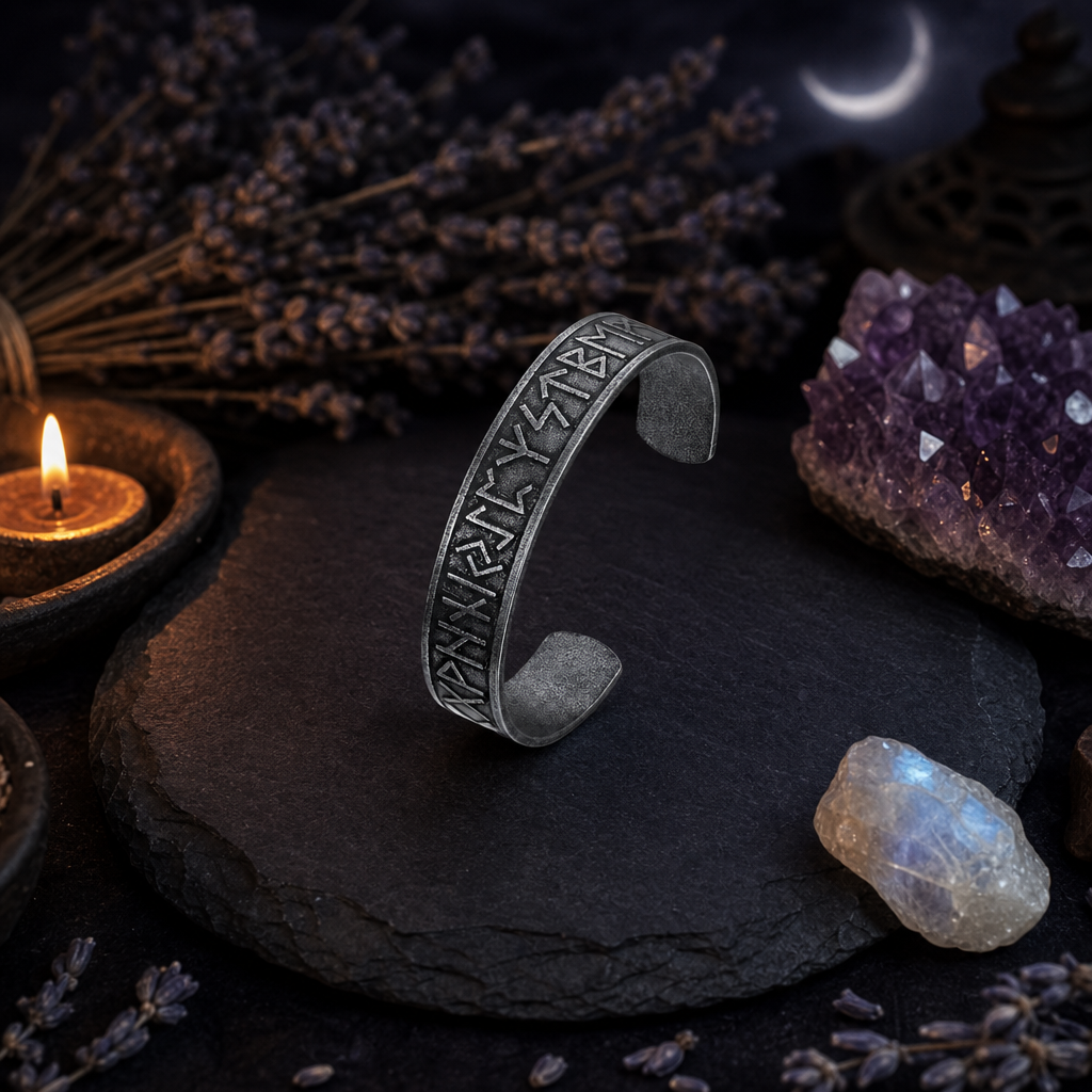 Vintage Runes Cuff Bracelet