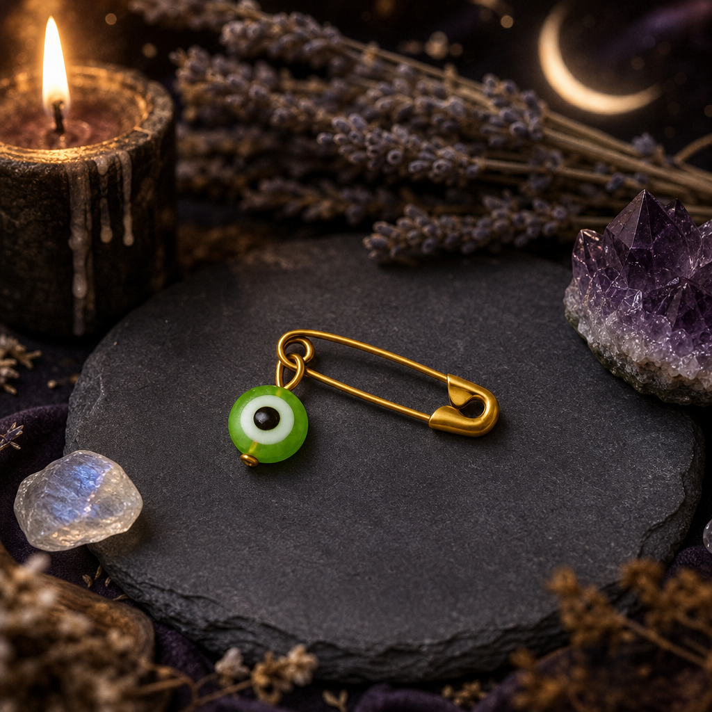 Green Evil Eye Pin