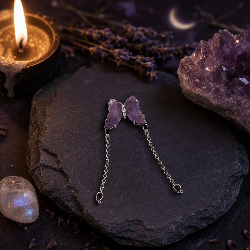 Crystal Butterfly Necklace & Ring