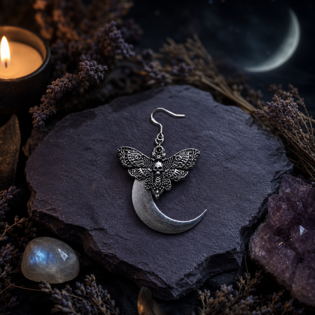 Death Moth Earrings
