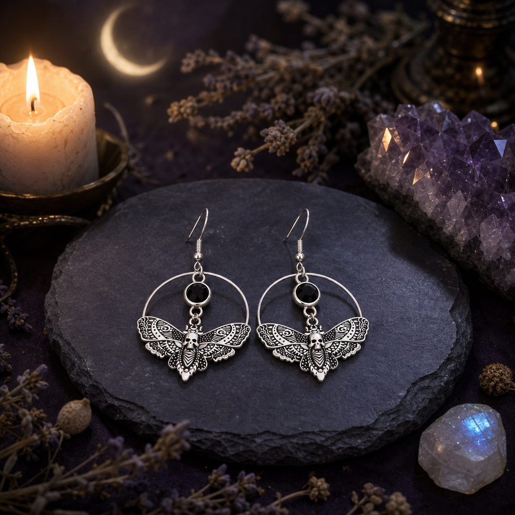 Death Moth Earrings