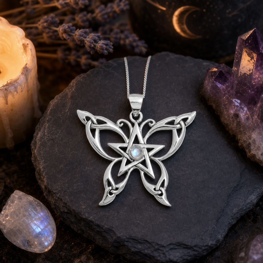 Silver Celtic Butterfly Pendant