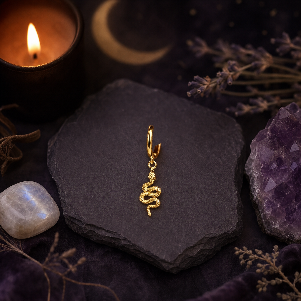 Serpent Hoop Earrings