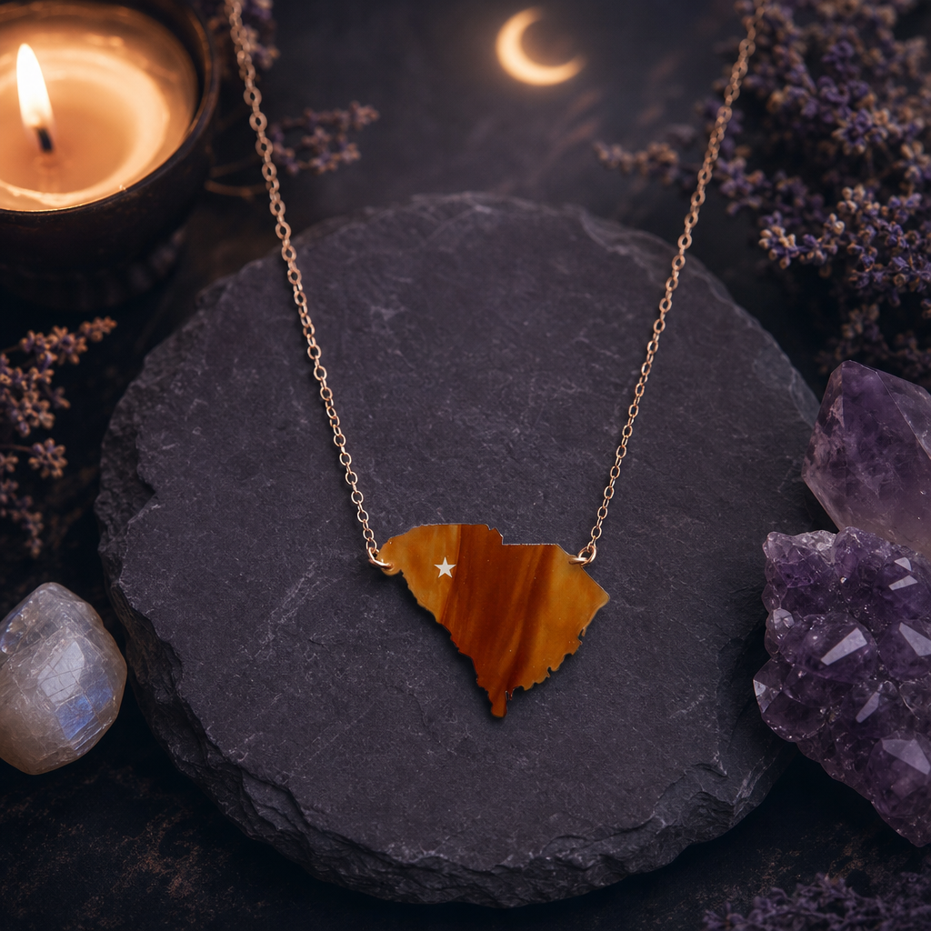 Acrylic State Star Necklace