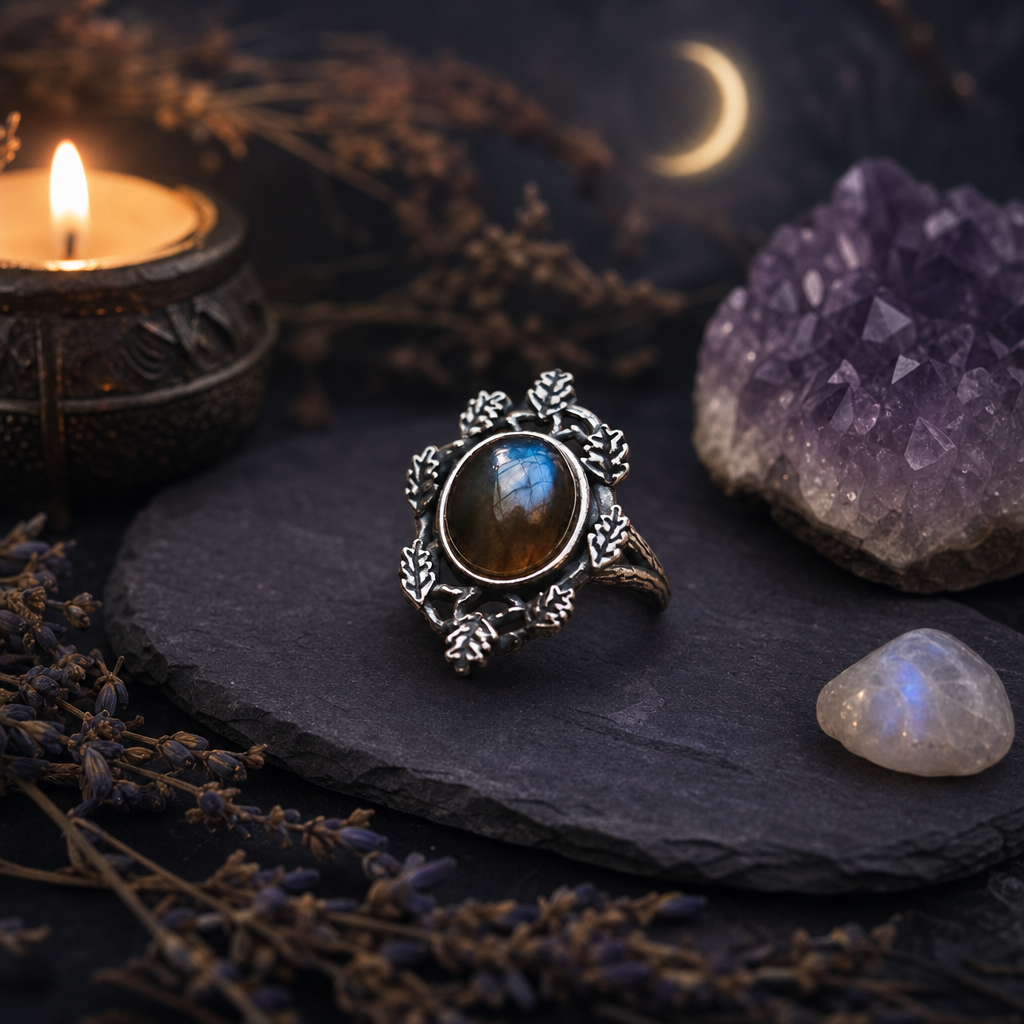 Forest Moonlight Labradorite Ring