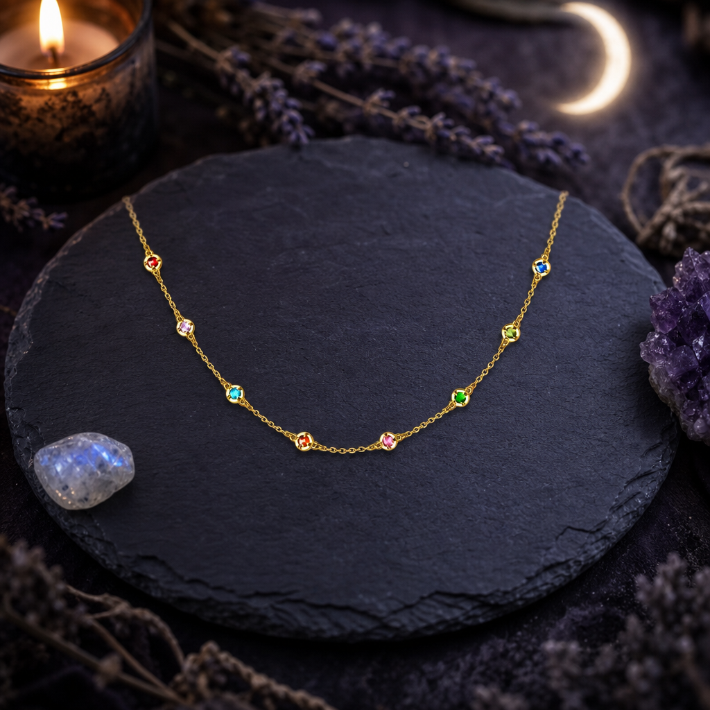 Custom 4mm Birthstone Necklace