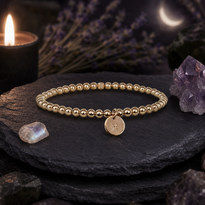 Zodiac Gold Beaded Bracelet