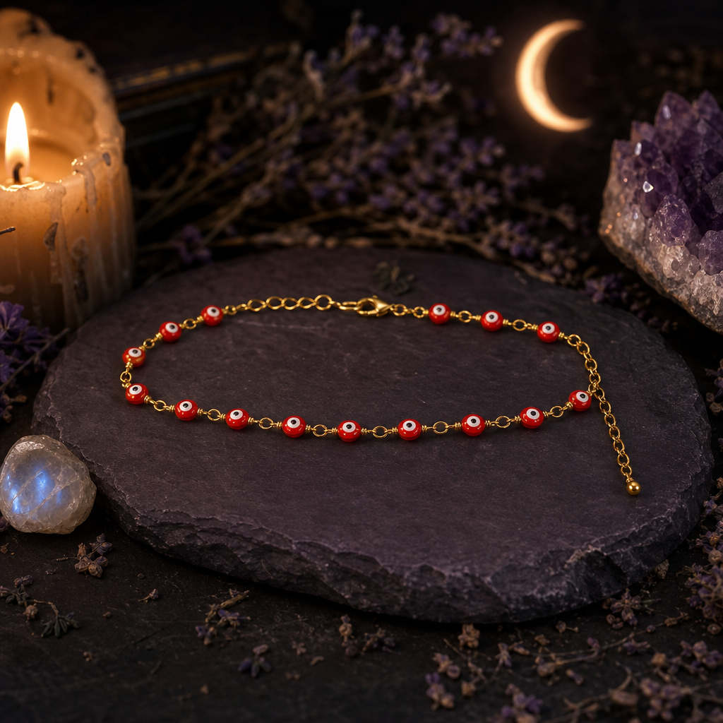 Red Evil Eye Anklet