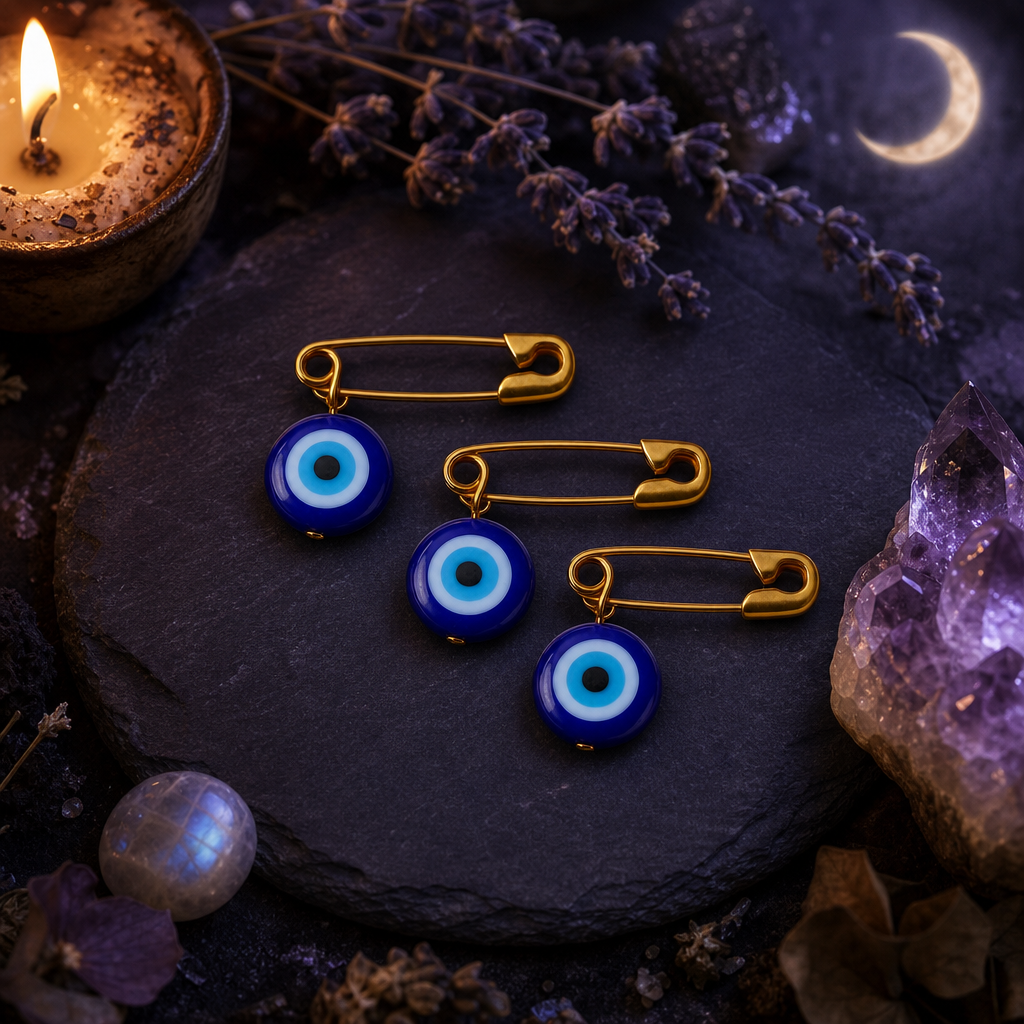 Dark Blue Evil Eye Pin