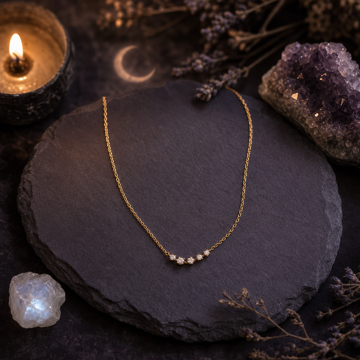 Solid Gold Starscape Necklace