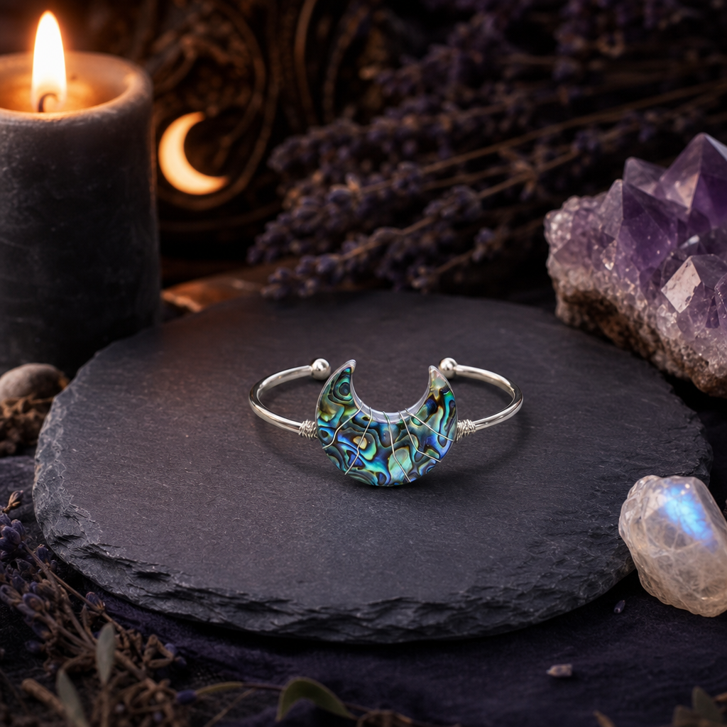 Abalone Shell Moon Bracelet