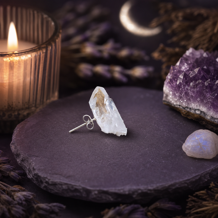 Quartz Crystal Sterling Silver Earrings