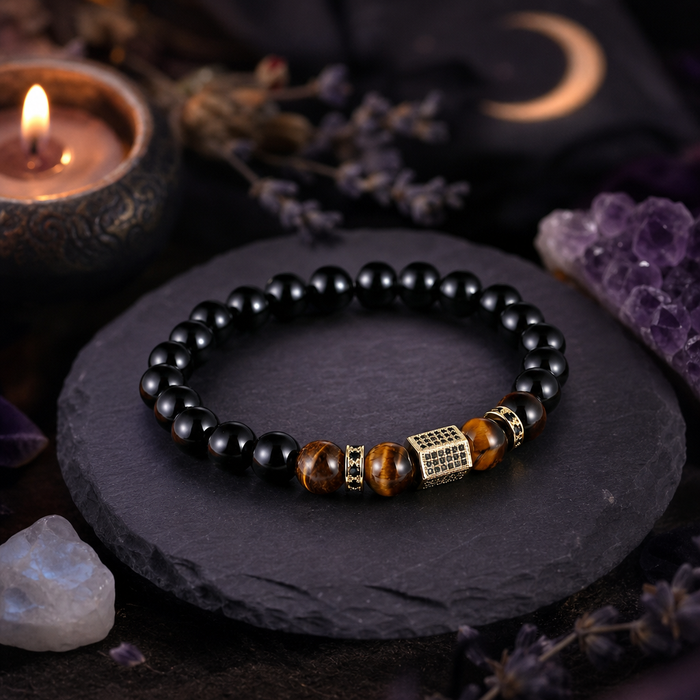 Onyx & Tigers Eye Bracelet