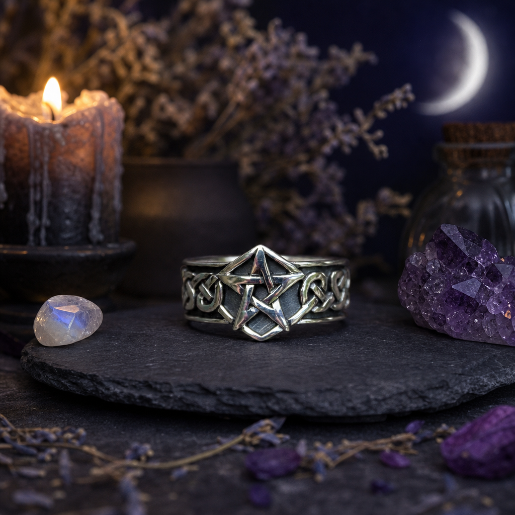 Pentacle Celtic Knot Ring