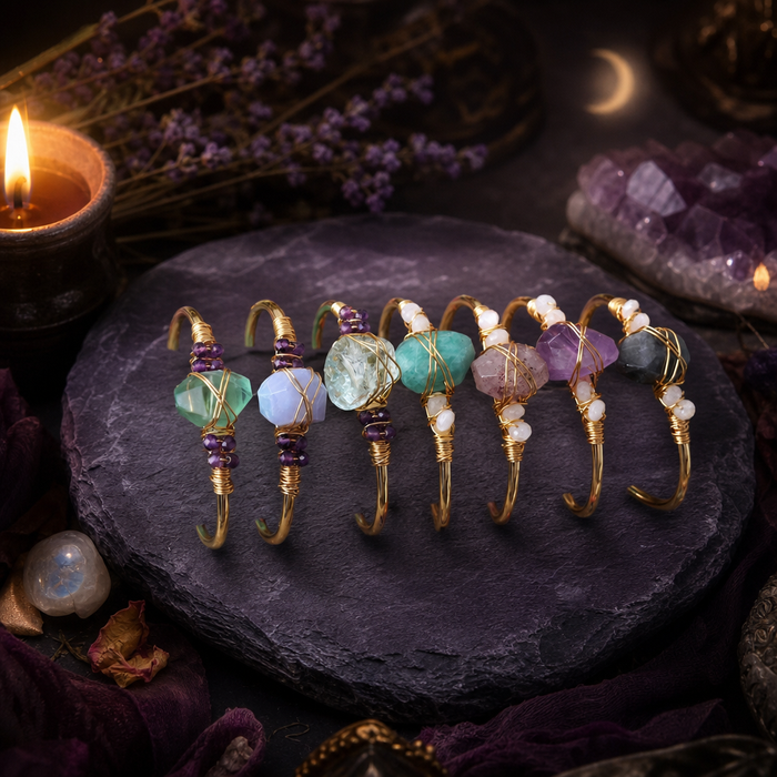 Crystal Wire Wrap Gold Bracelets
