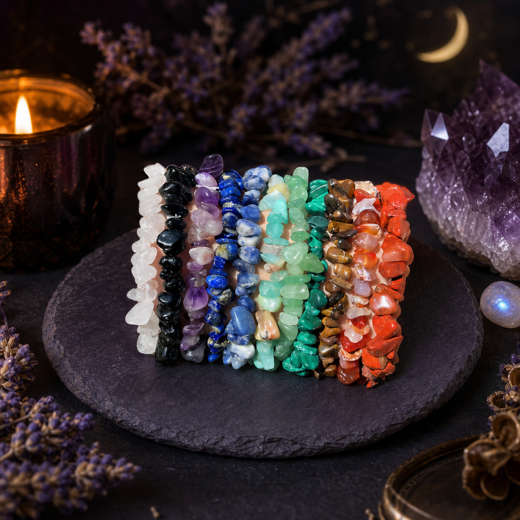 Crystal Chip Bead Bracelets