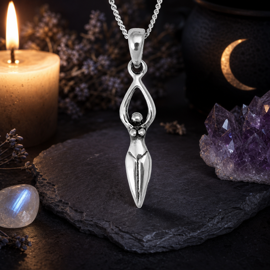 Silver Goddess Pendant