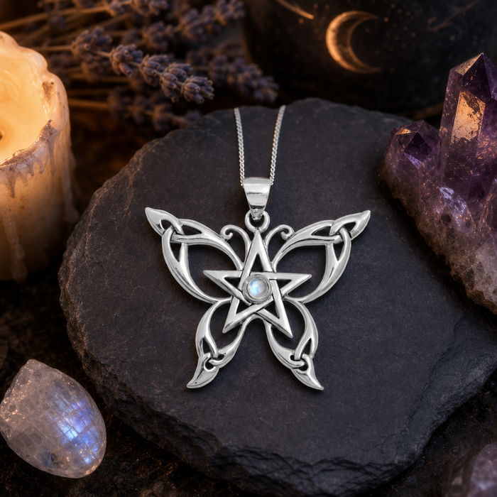 Silver Celtic Butterfly Pendant