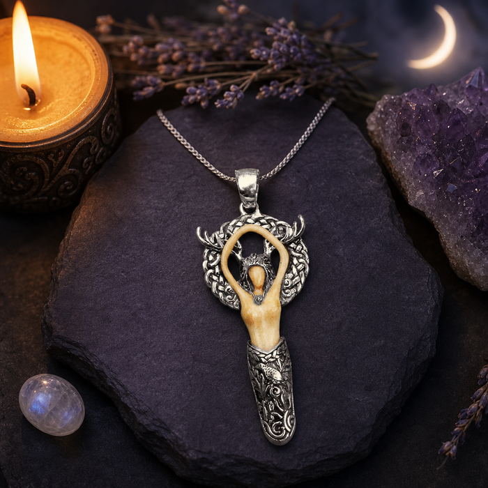 Silver Forest Goddess Pendant