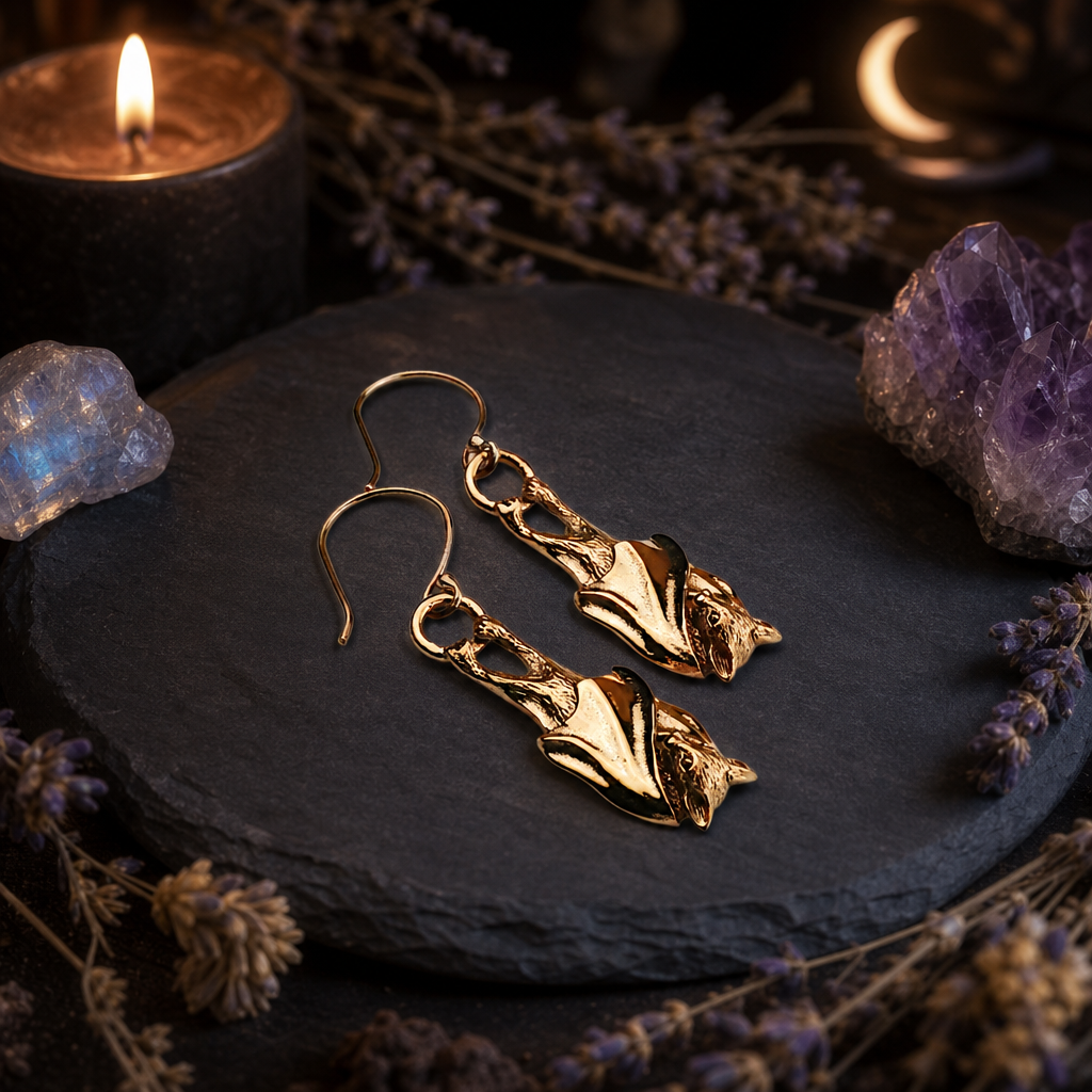 Bronze Bat Earrings