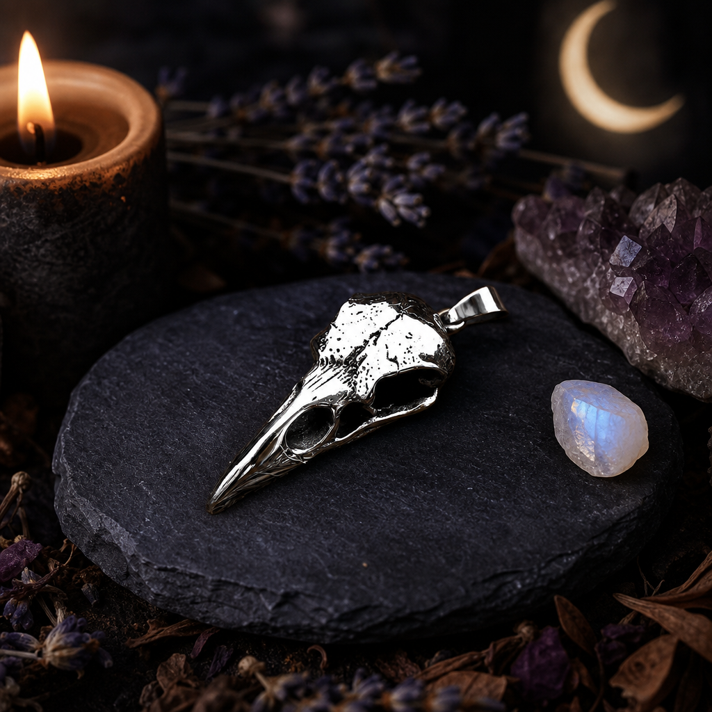 Raven Skull Pendant