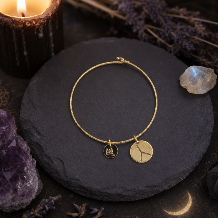 Brass Constellation Bangle