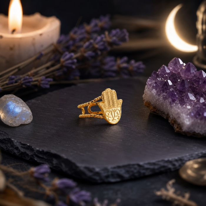 Hamsa Hand Protection Ring