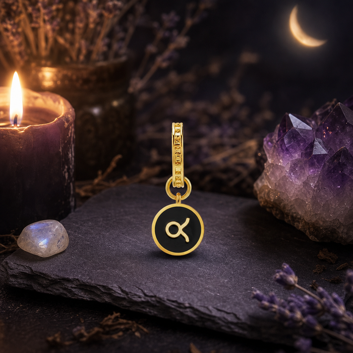 Zodiac Sign Four-leaf Clover Earrings