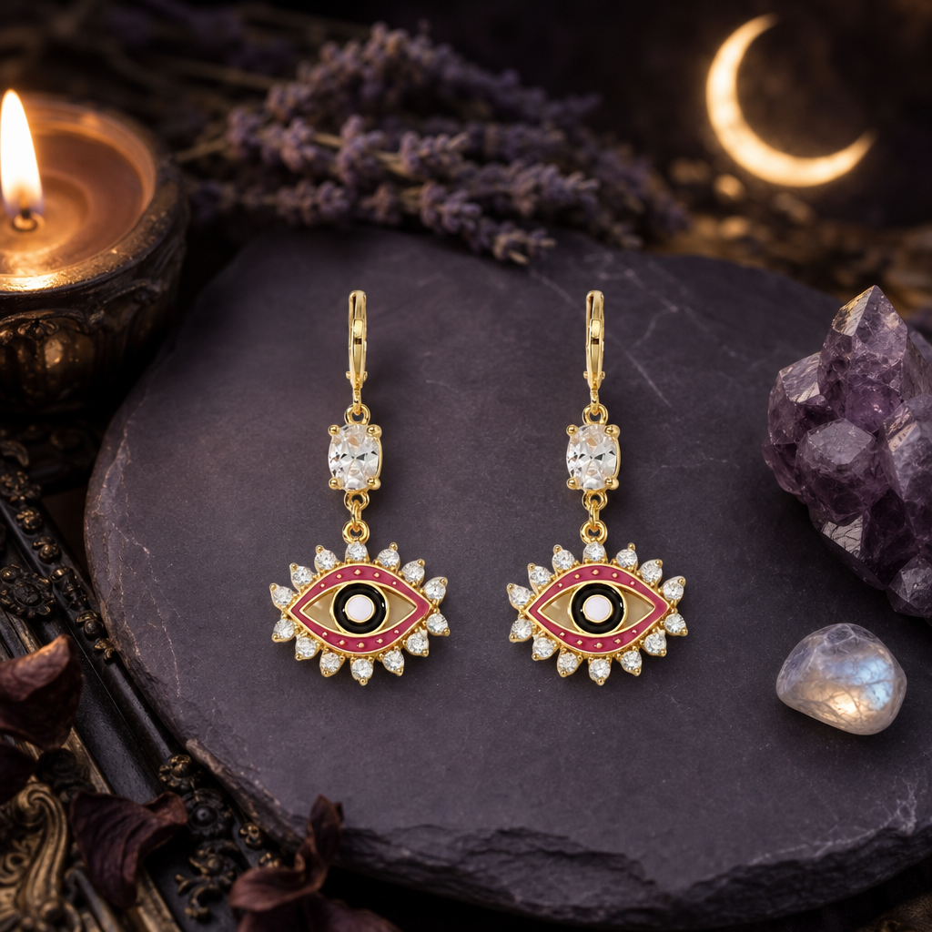 Devil Eye Diamond Earrings