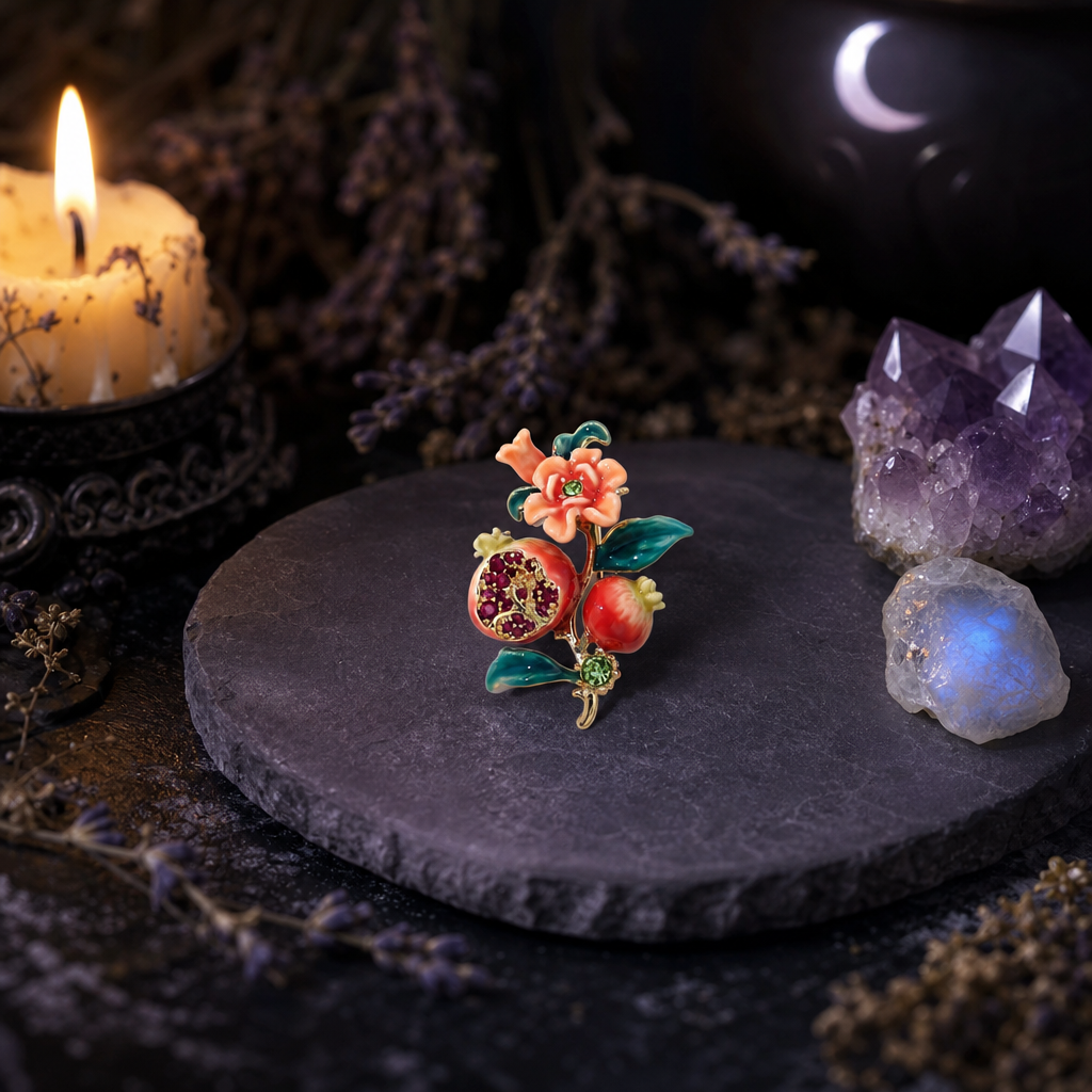 Pomegranate Flower Brooch