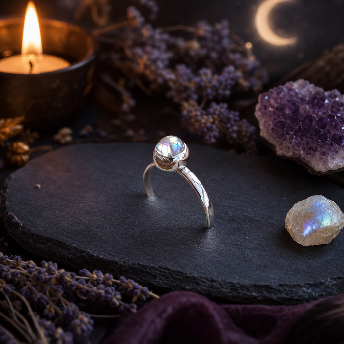 Witches Crystal Mystic Opal Ring