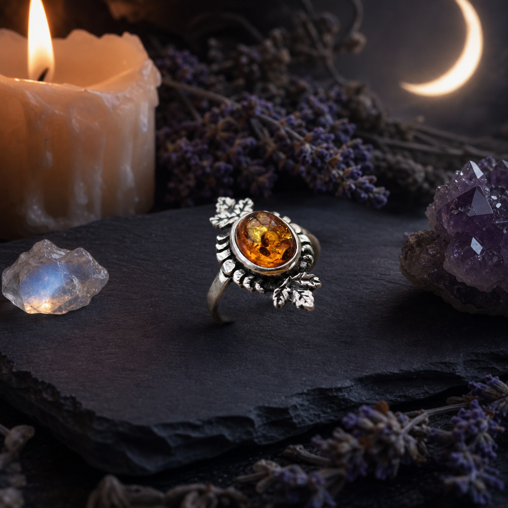 Moonlight Autumn Garden Amber Ring Talent Scout Winner
