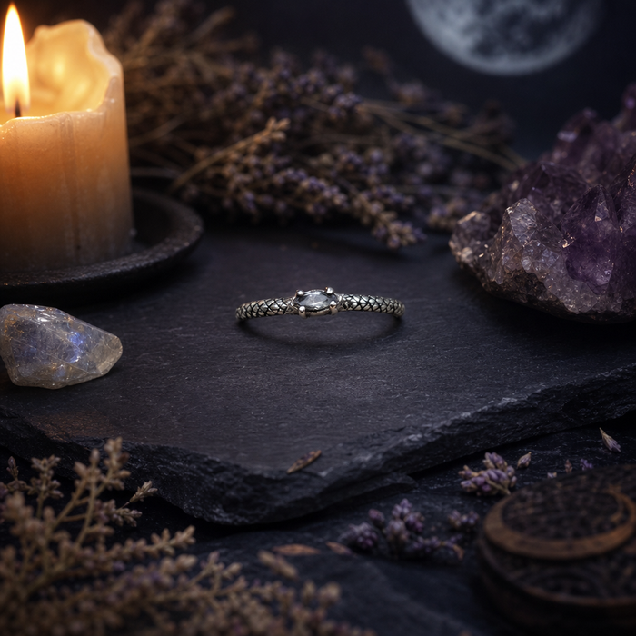Serpent Skin Clear Ring
