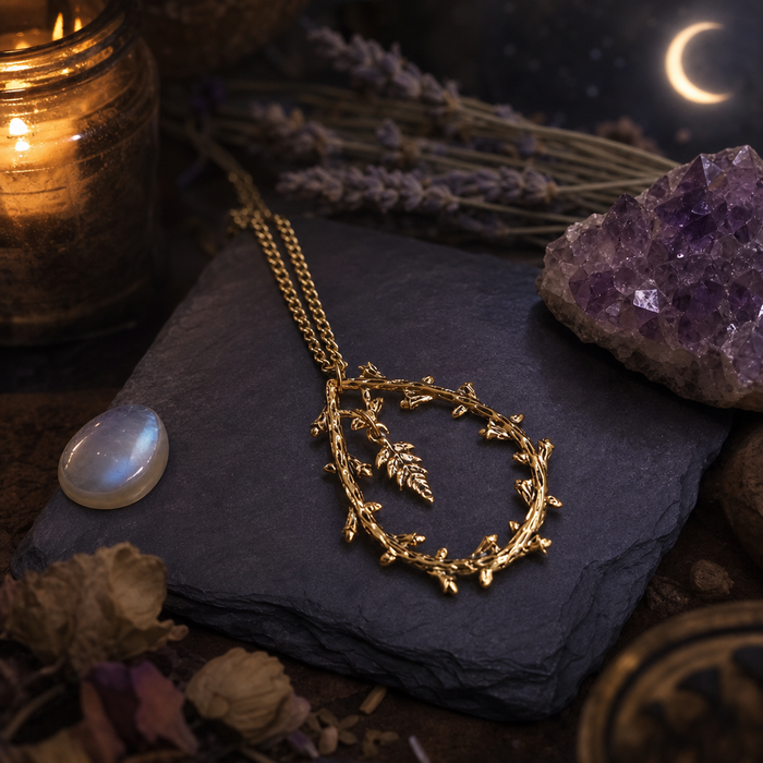 Fern Forest Thorn Wreath Necklace *Colour Select