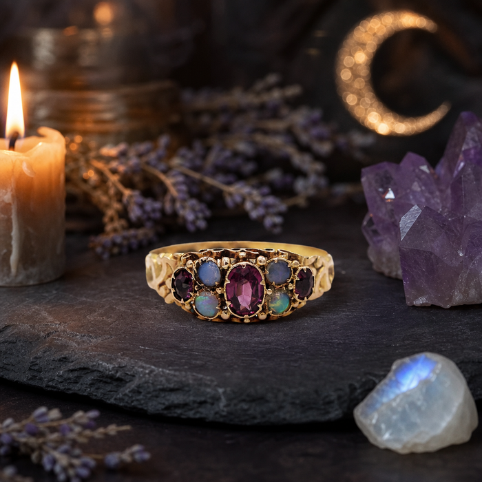 Abel Victorian Almandine & Opal Ring