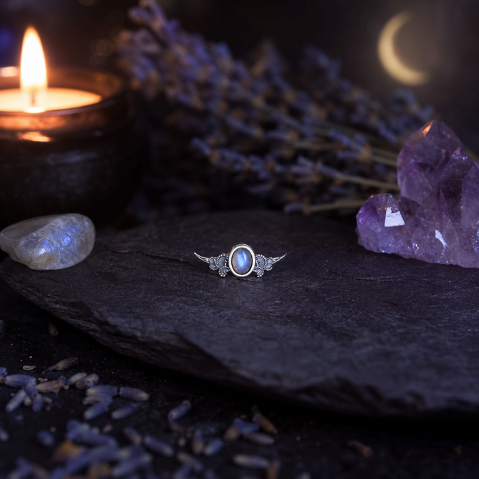 Flashy Ring Select - Ivy Labradorite Wishbone Ring