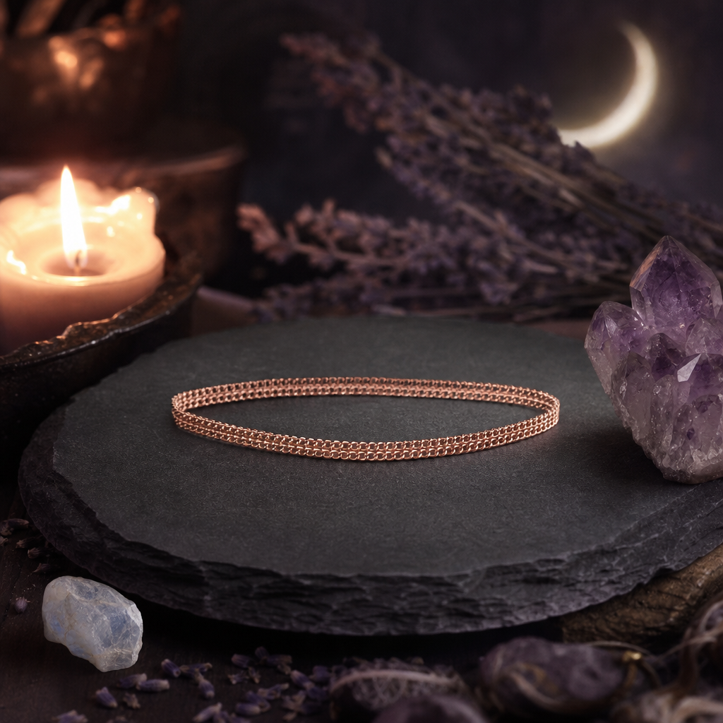 Rose Gold Tone Delicate Double Wrap Bracelet