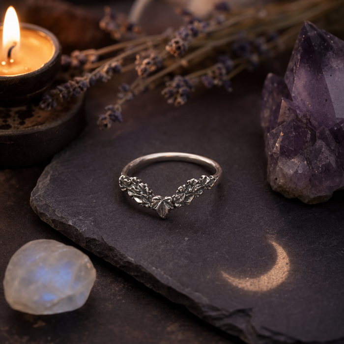 Hedera Silvestre Crown Ring Set of 2